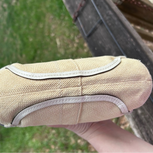 Coach 2005 Y2K Straw & Leather Hobo Bag | Woven Natural Shoulder Purse Iconic - Picture 9 of 17